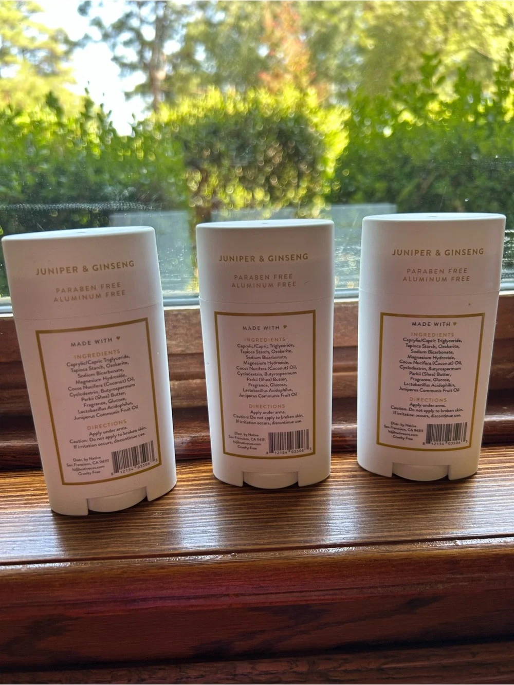 Native Deodorant in Juniper & Ginseng.